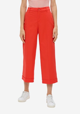s.Oliver Wide leg Pleated Pants in Orange: front