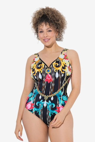 juoda Ulla Popken Trikampė Maudymosi kostiumėlis: priekis