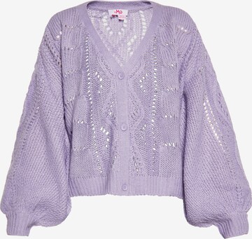 MYMO Knit Cardigan in Purple: front