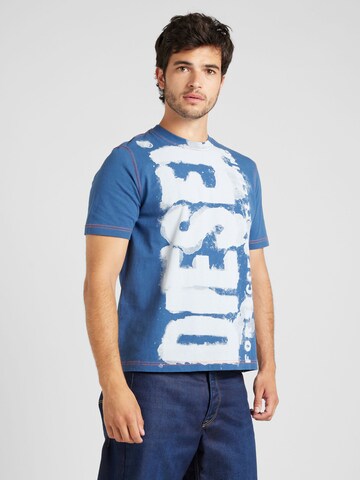 DIESEL T-Shirt 'ADJUST' in Blau: Vorderseite