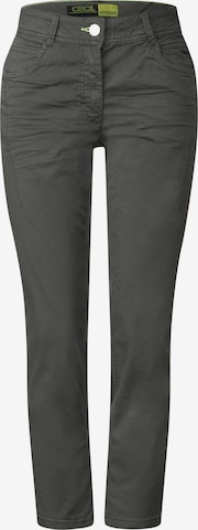 CECIL Regular Trousers 'Scarlett' in Green: front