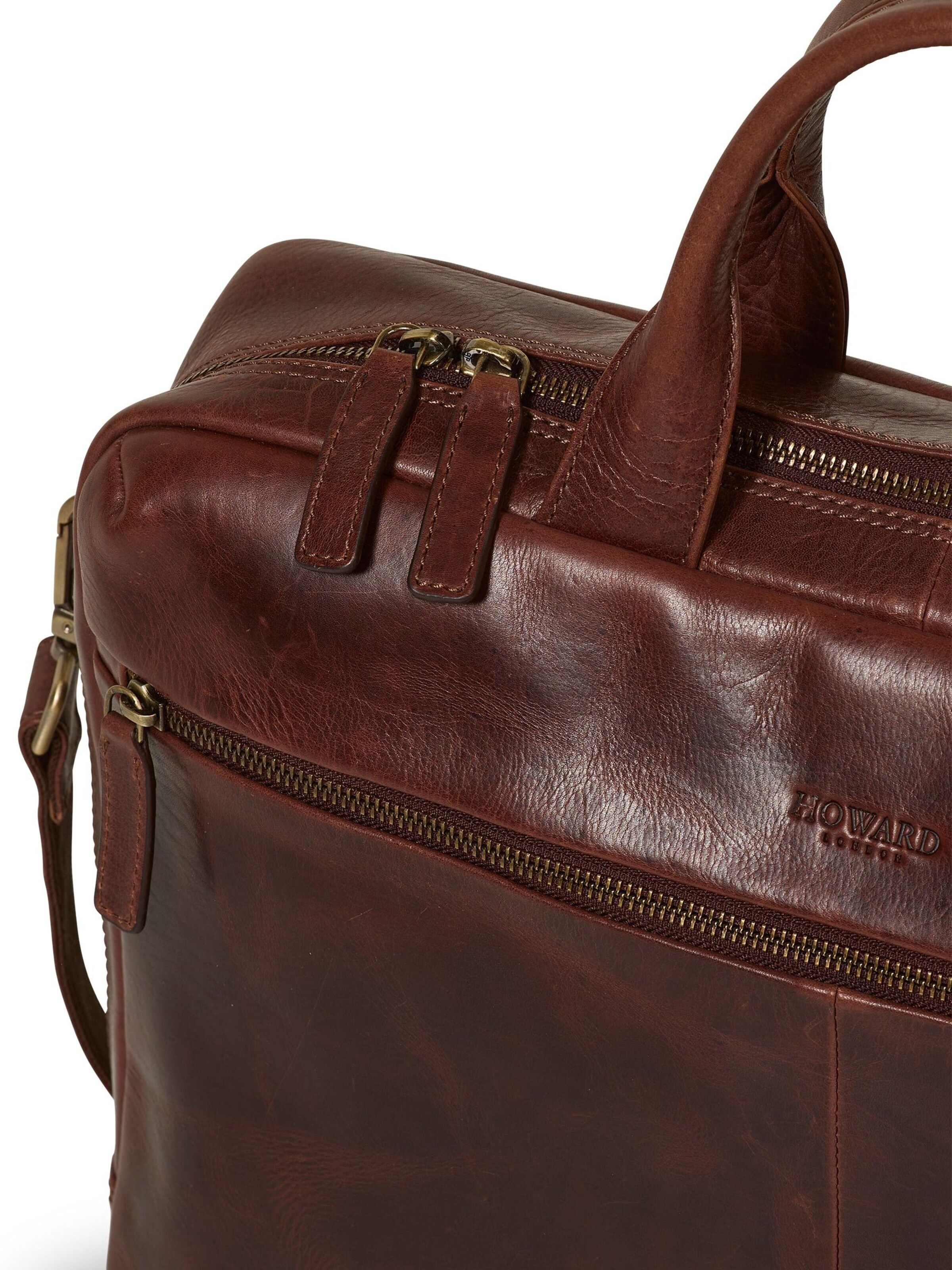 Borsa per laptop 'Laptop Bag Frank Brown' di Howard London in marrone