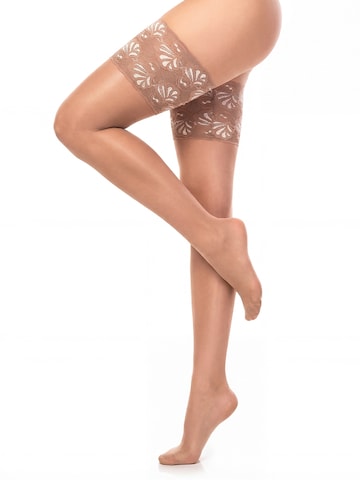 GLAMORY Halterlose Strümpfe 'Comfort 20'‌‌‌‌‌‌‌‌ in Beige: Vorderseite