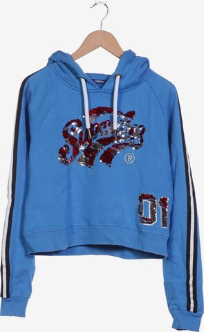 Superdry Sweatshirt & Zip-Up Hoodie in XL in Blue: front