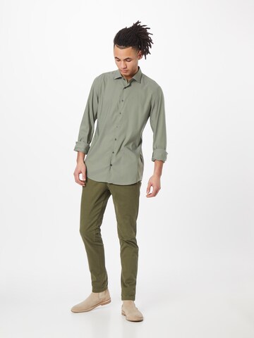 ETERNA Slim fit Button Up Shirt in Green