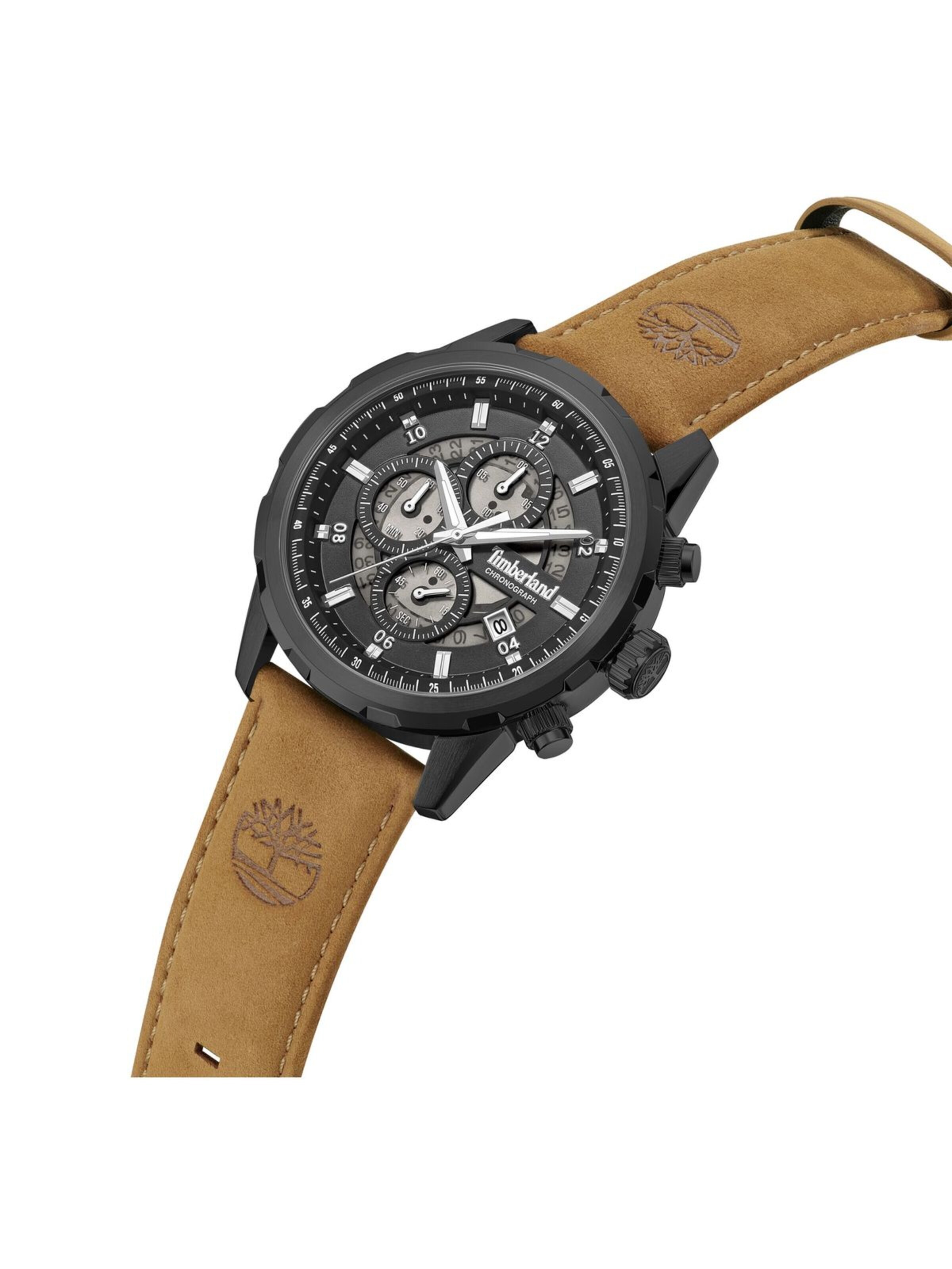 TIMBERLAND Analoguhr 'Chronograph Hampton Harbour'‌‌‌‌‌ in Braun