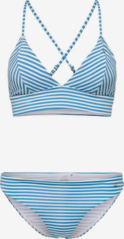 ONLY Triangle Bikini in Blue: front