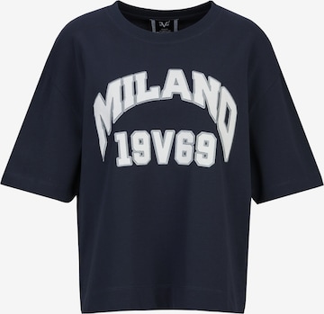 19V69 ITALIA Shirt 'Petonia College' in Blauw: voorkant