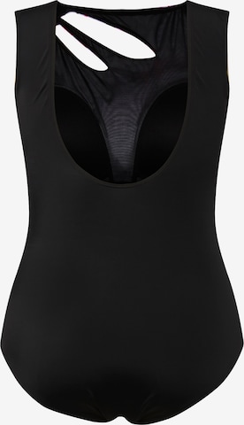 Ulla Popken Bralette Swimsuit in Black