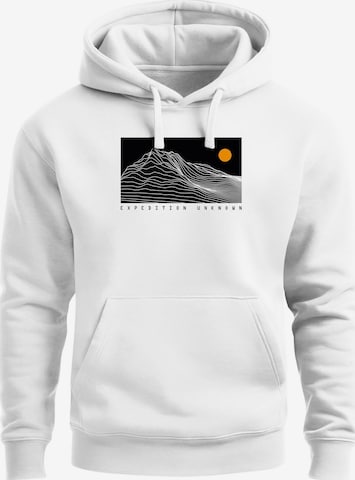 Neverless Sweatshirt 'Expedition Unknown' in White: front