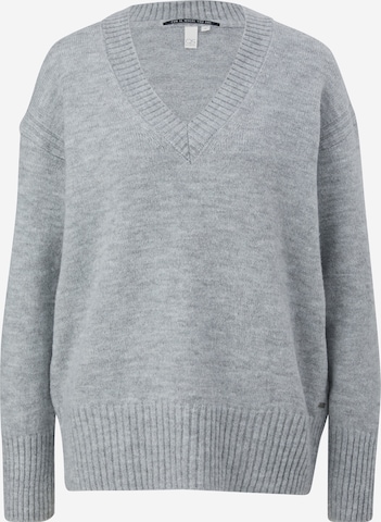 Pull-over QS en gris : devant