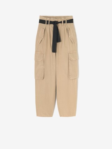 Pantalon cargo 'Ambroise' Le Temps Des Cerises en beige : devant