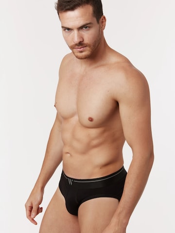 Slip 'Woody Men Basic Underwear - Midi slip - duopack - Wit' Woody en noir
