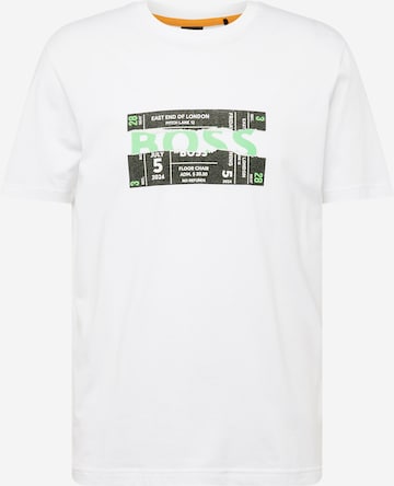 T-Shirt 'Bossticket' BOSS Orange en blanc : devant