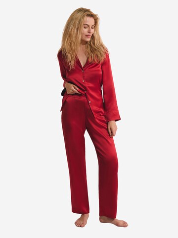 ETAM Seidenpyjamahose 'Pearly' in Rot