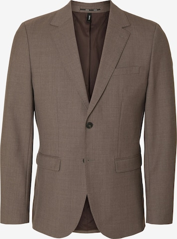 Veste de costume 'SLHTHEO' SELECTED en marron : devant