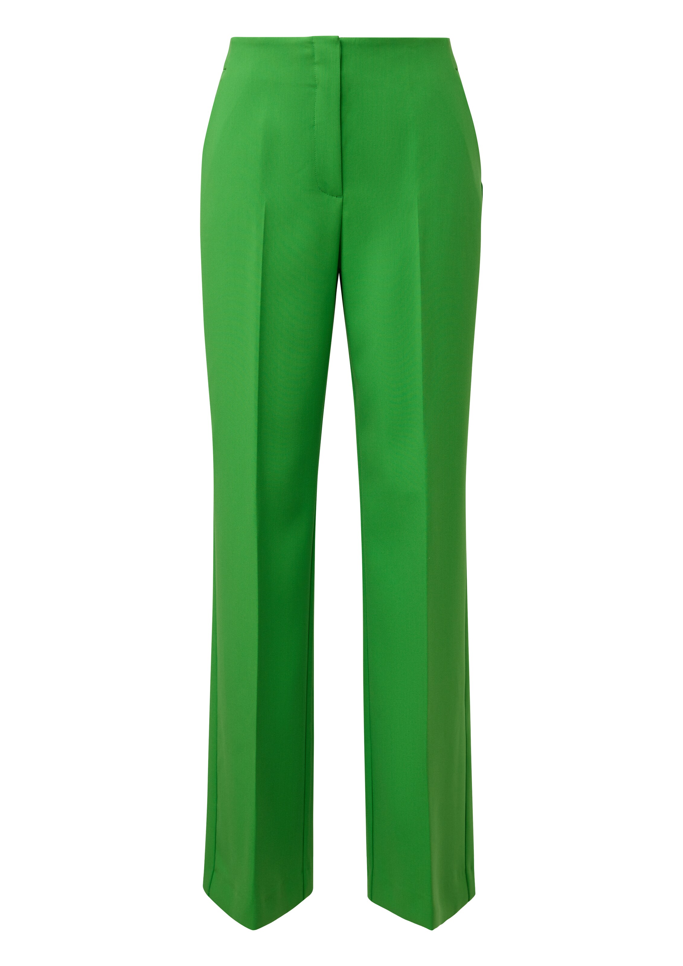 COMMA Wide Leg Bügelfaltenhose in Grün: Vorderseite