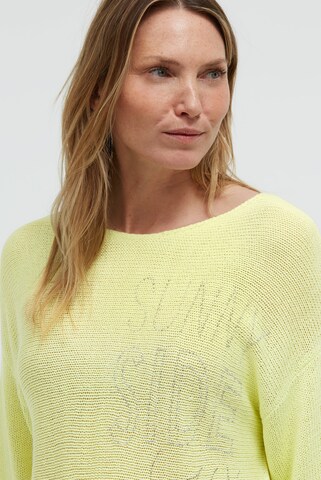 Soccx Pullover mit 3/4-Arm und Artwork in Gelb