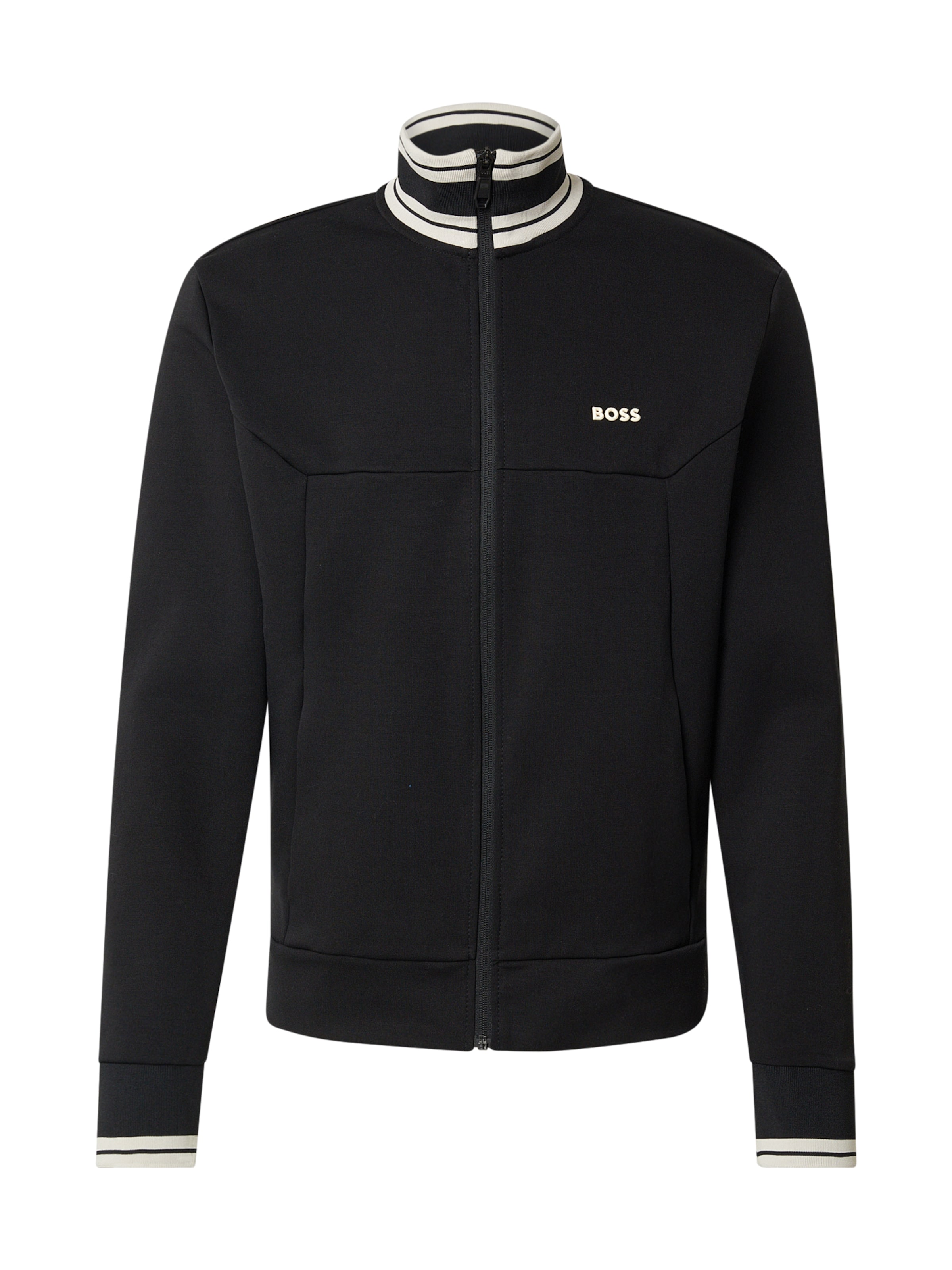 BOSS Кофта на молнии 'Zone' в Черный: спереди
