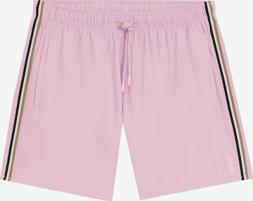 BOSS Board Shorts ' Iconic ' in Pink: front