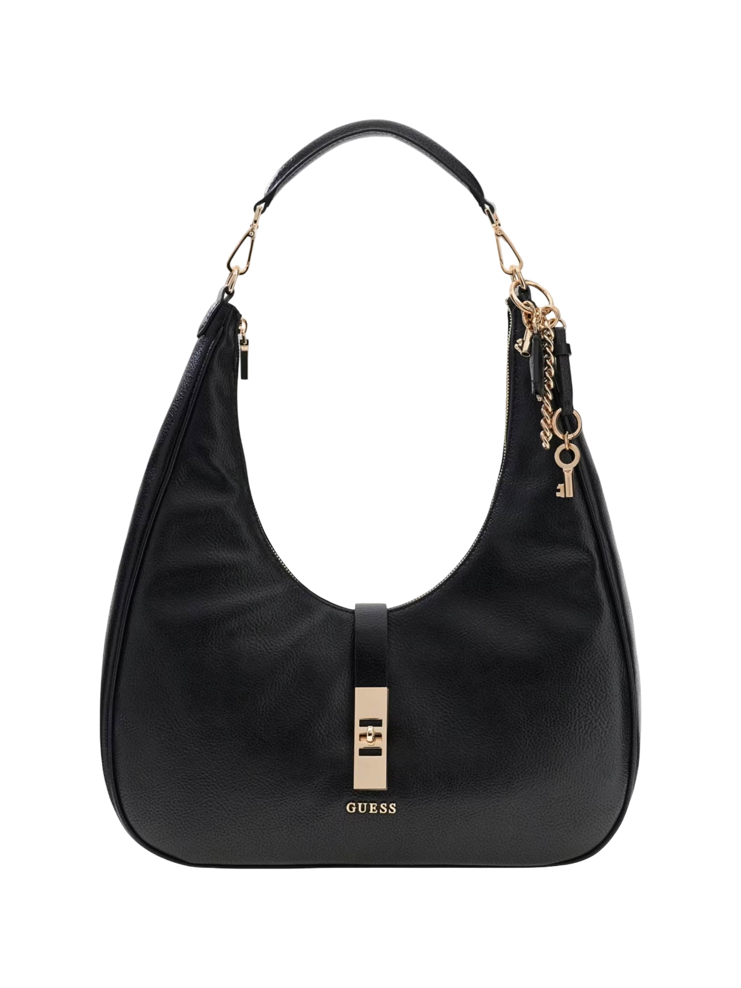 GUESS Schoudertas 'Brooke Hobo' in Zwart: voorkant