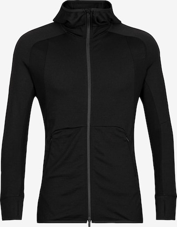 ICEBREAKER - Sweatshirt de desporto 'Mer Quantum ZoneKnit' em preto: frente