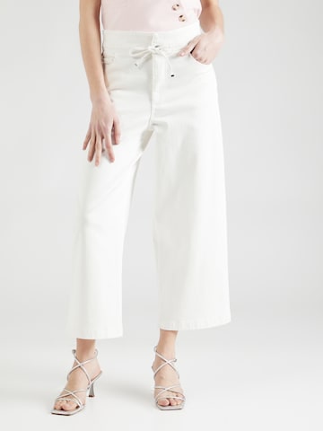 Wide Leg Pantalon 'Talaga' BOSS Orange en blanc : devant