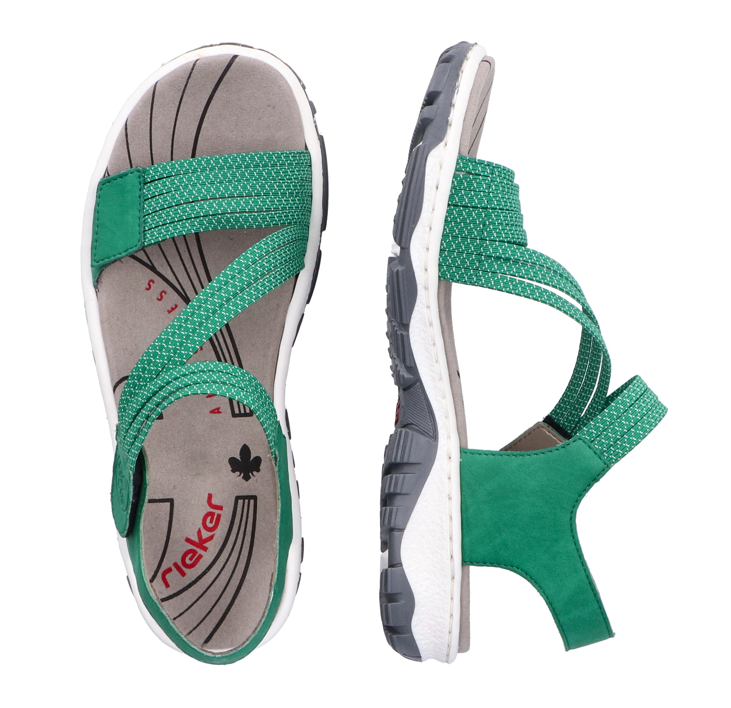 Sandales de randonnée Rieker en vert