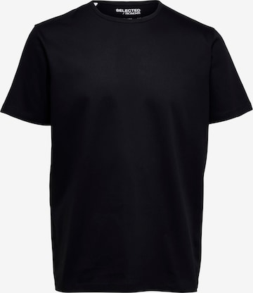 T-Shirt 'Frank' SELECTED HOMME en noir : devant