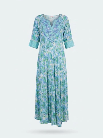 Miss June Dress 'Robe Longue Mariana' in Blue: front