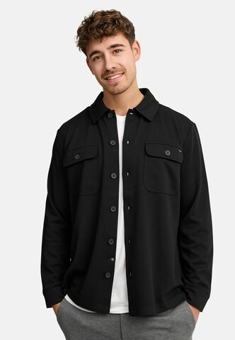 Fit confort Chemise 'Nello' INDICODE JEANS en noir : devant