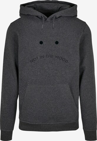 Merchcode Sweatshirt 'NITM-Sad Face' in Grey: front