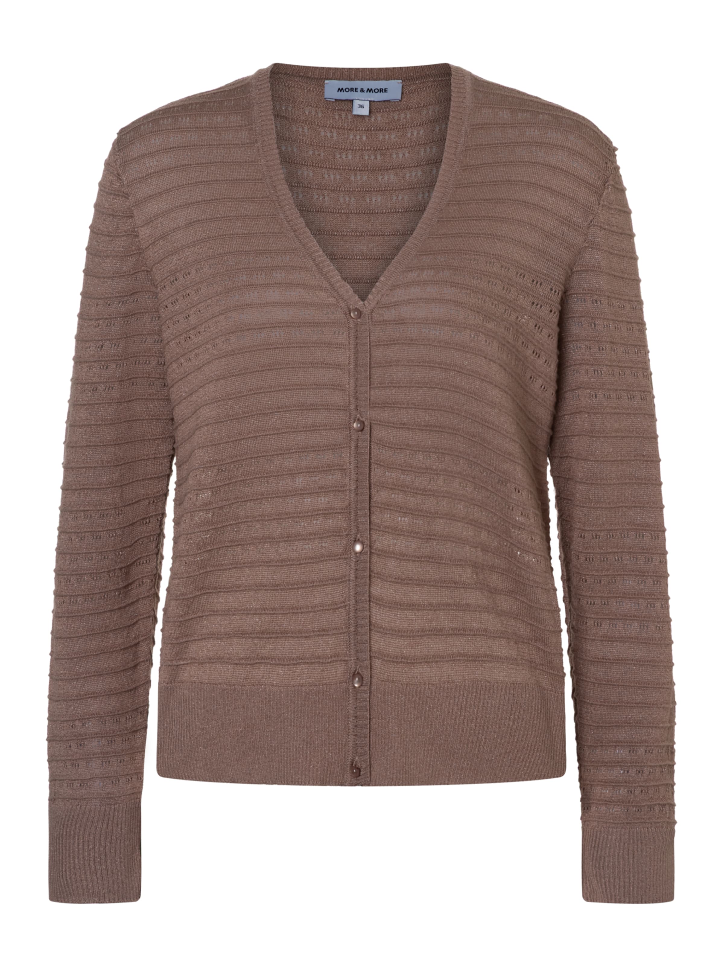 MORE & MORE Strickjacke in Braun: Vorderseite