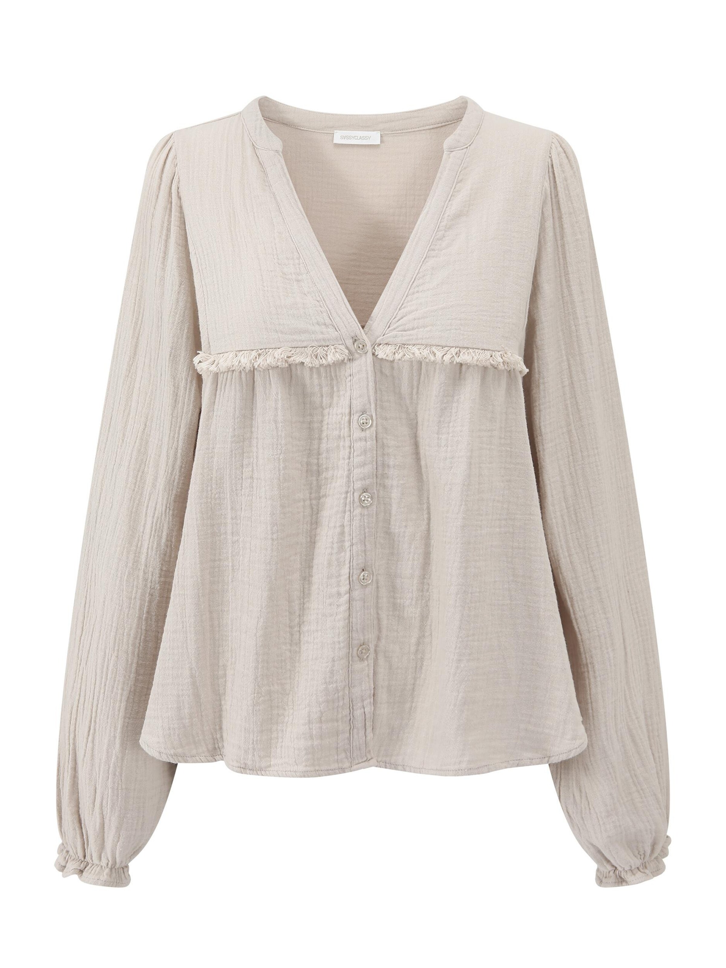 SASSYCLASSY Blouse in Beige: front