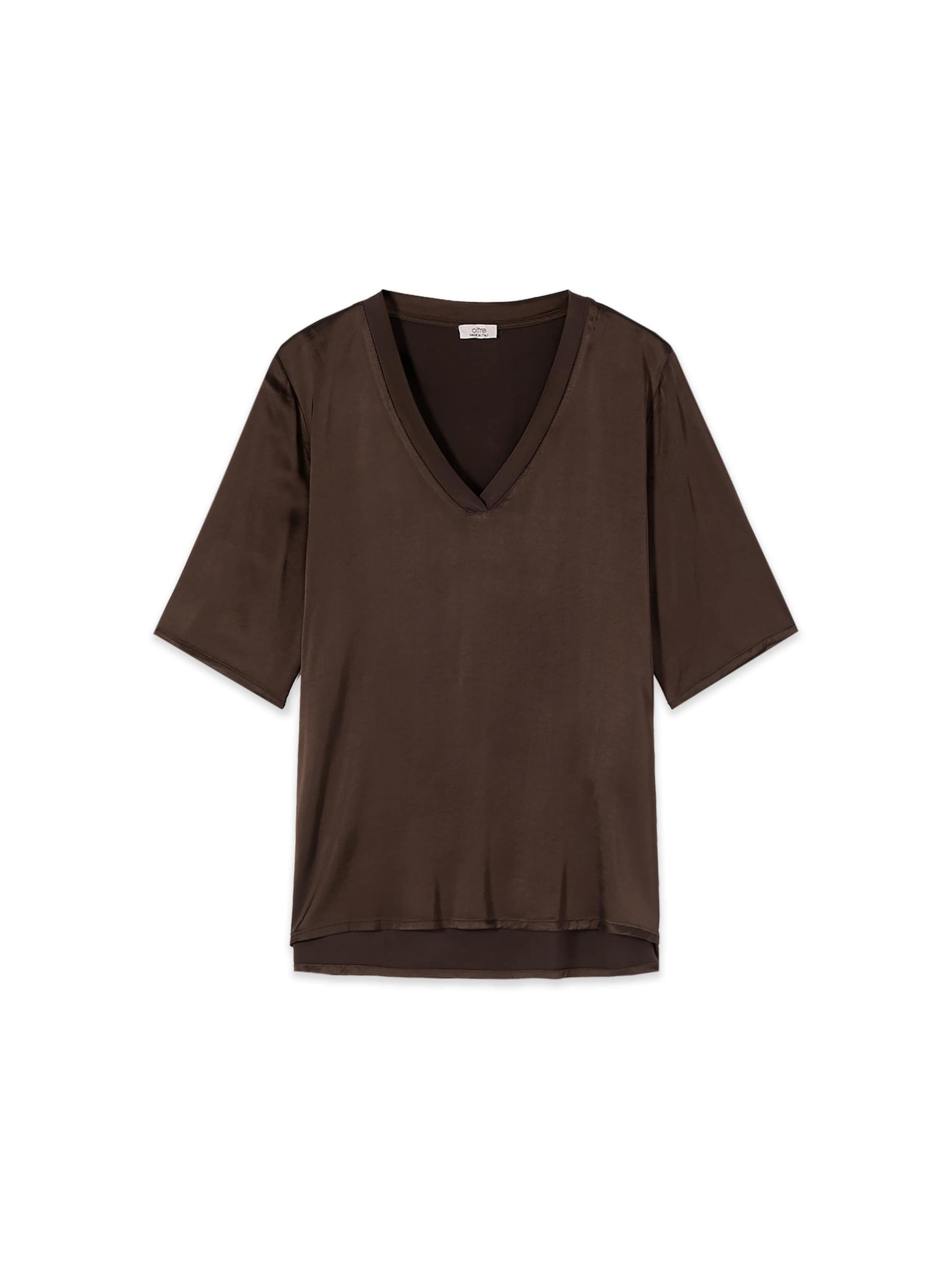 Camicia da donna di oltre in marrone: frontale