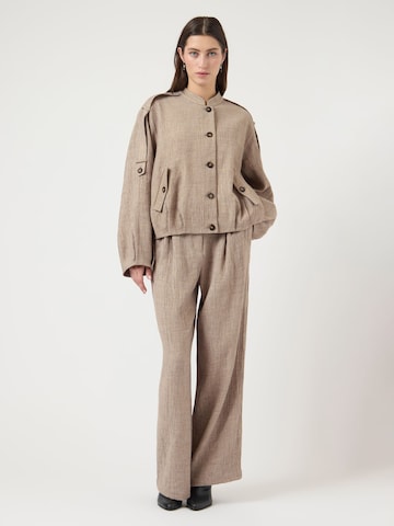 YAS Wide leg Bandplooibroek 'YASRina' in Beige