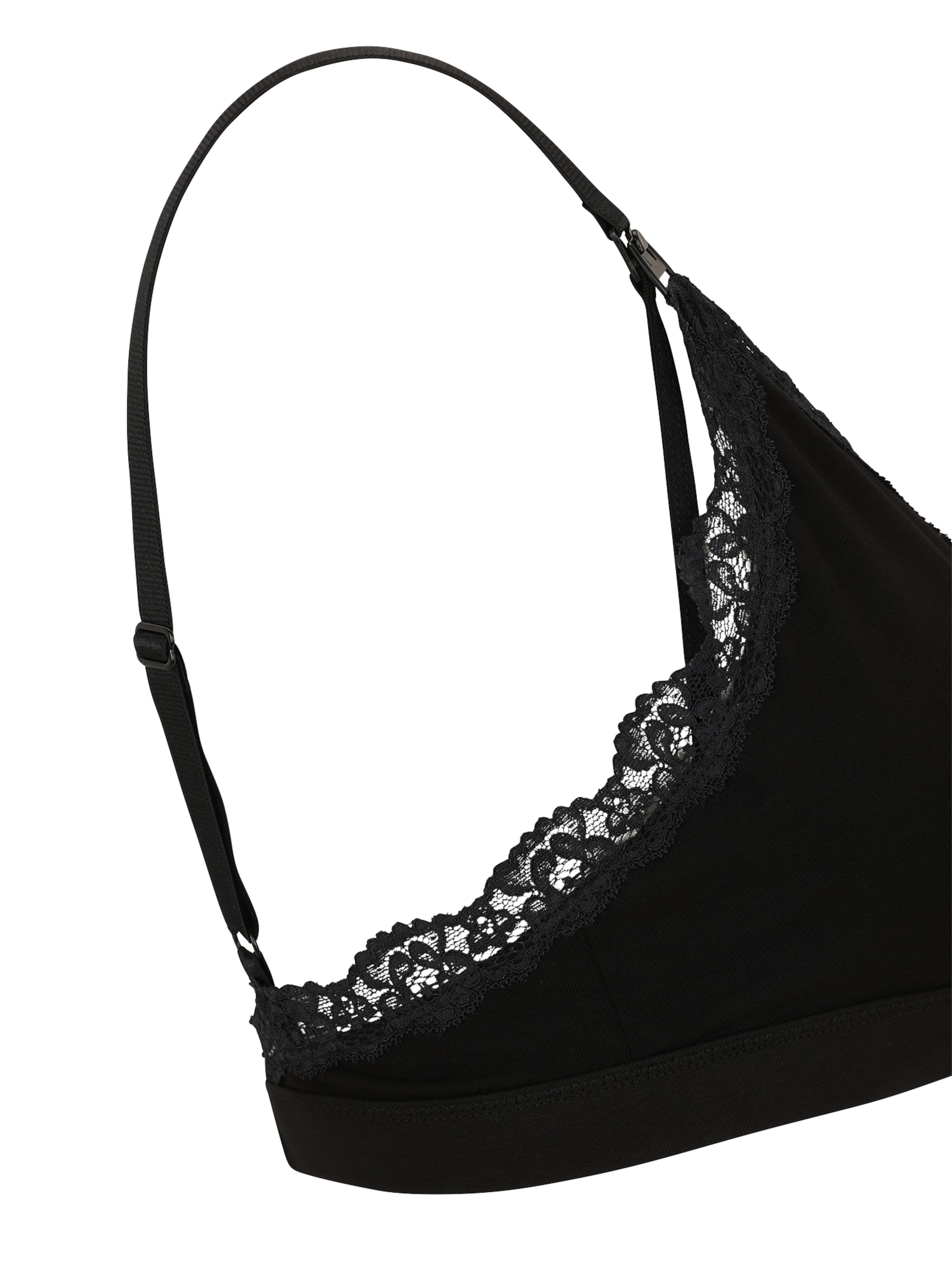 Triunghi Sutien 'MLSIF' de la MAMALICIOUS pe negru