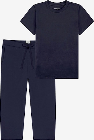 SCHIESSER Pajama 'Mix & Relax' in Blue: front