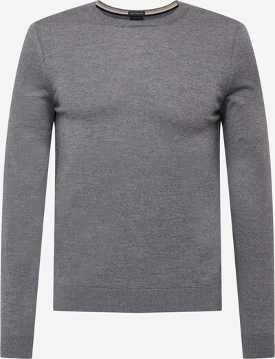 BOSS Black Sweater 'Leno' in mottled grey, Item view