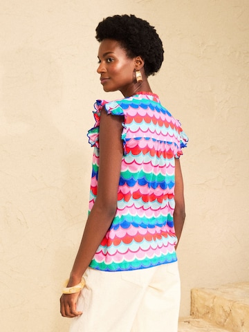 love & roses Blouse in Wit
