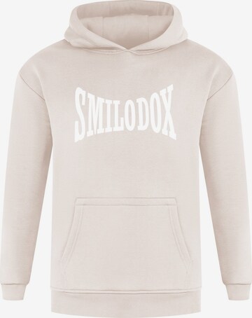 Smilodox Sweatshirt 'Classic Pro' in Beige: voorkant