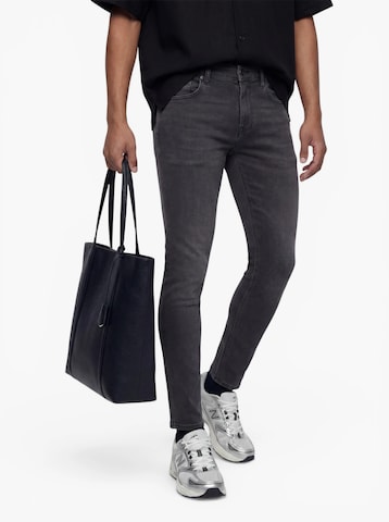 Only & Sons Skinny Jeans 'ONSWarp' in Black: front
