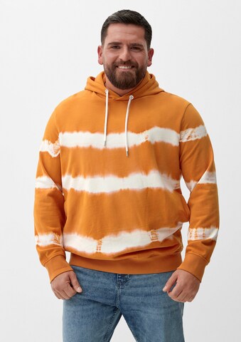 s.Oliver Men Big Sizes Sweatshirt in Orange: front