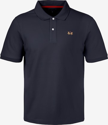 La Martina Shirt ' CCMP12 ' in Blauw: voorkant