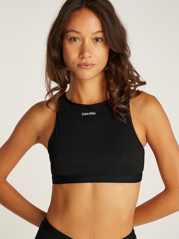 Calvin Klein Swimwear Bustier Bikinitop in Zwart: voorkant