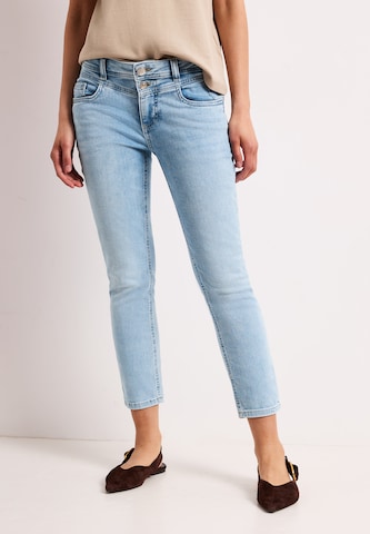STREET ONE Slimfit Jeans in Blau: Vorderseite