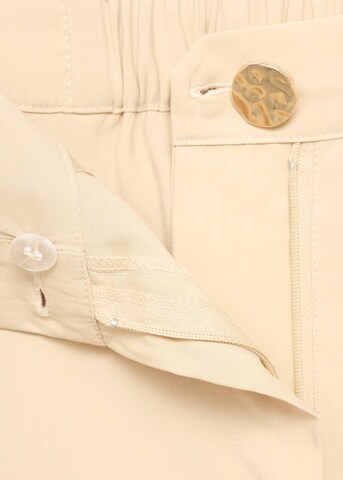 MANGO Wide Leg Bundfaltenhose 'Momo-a' in Beige