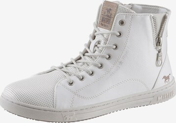 MUSTANG Sneaker high i hvid: forside