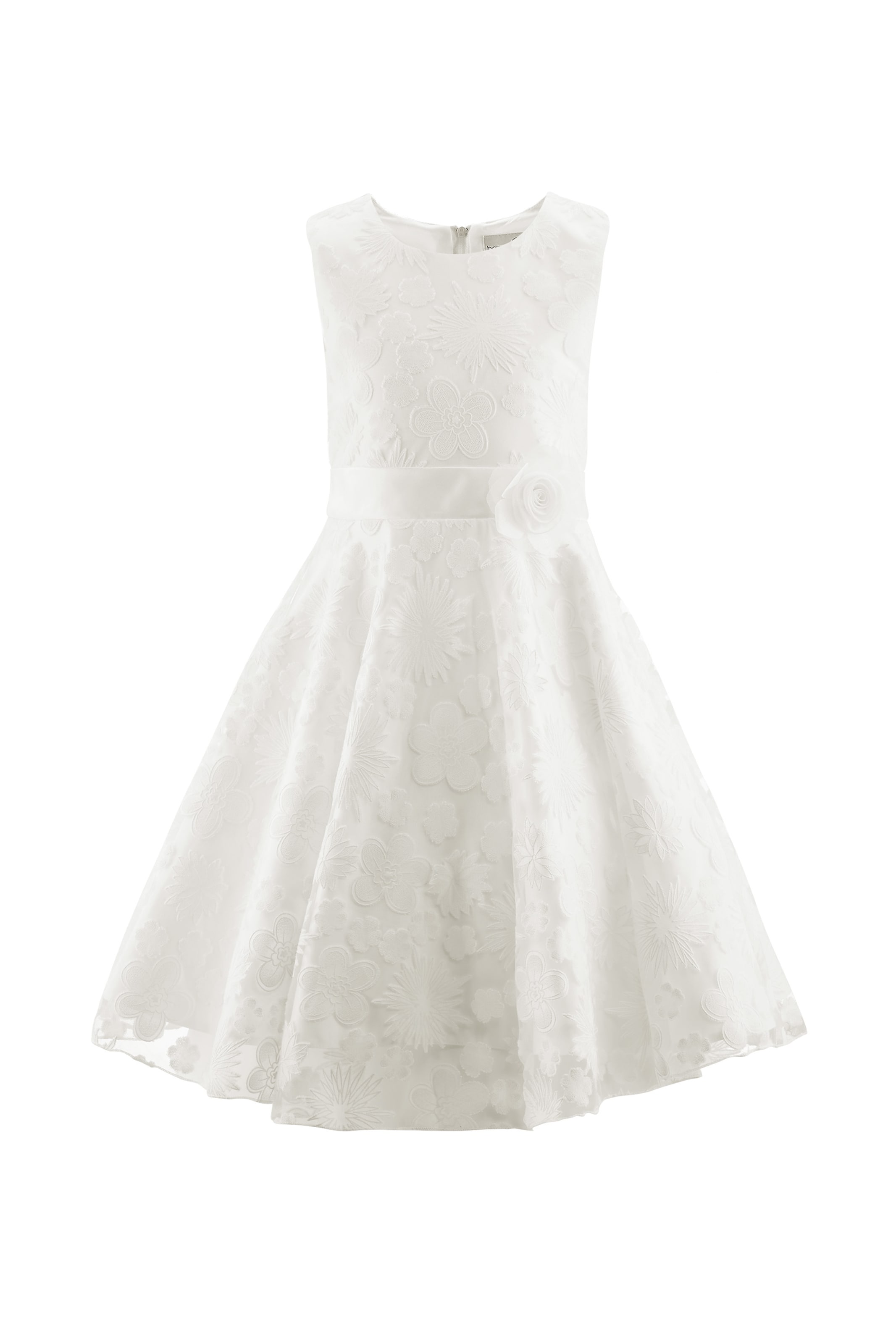 happy girls Klänning i vit: framsida