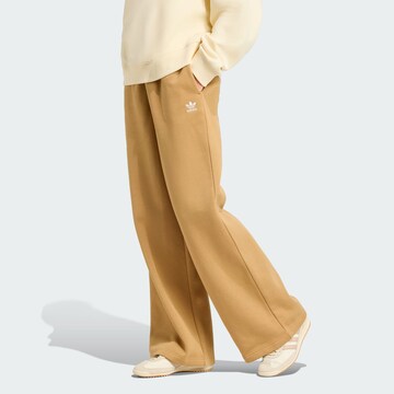 Wide Leg Pantalon 'Essentials' ADIDAS ORIGINALS en marron : devant